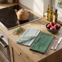 Set 2 Paños de Cocina 100% algodón 50x70 cm - Verde 200GR