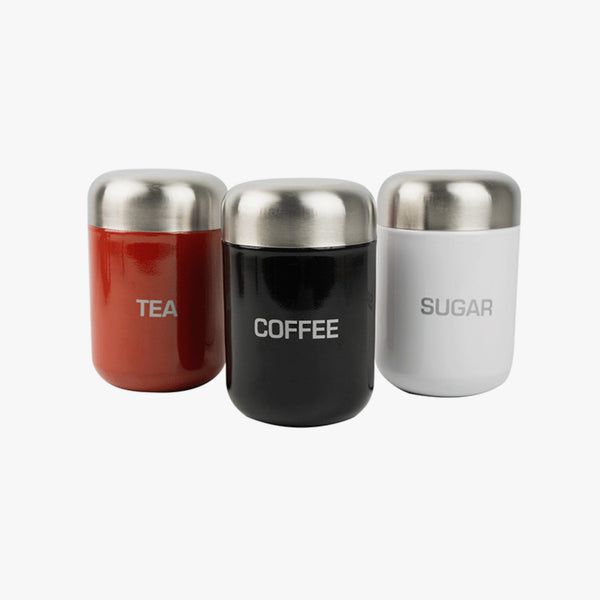 Set 3 Frascos Organizadores Acero Inoxidable - Decoexpress
