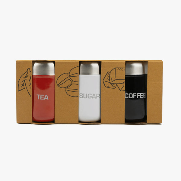 Set 3 Frascos Organizadores Acero Inoxidable - Decoexpress