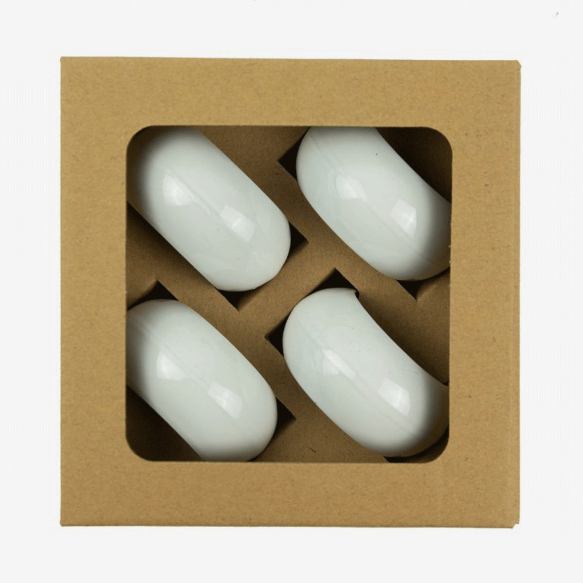 Set 4 Argollas Servilletas Blanco