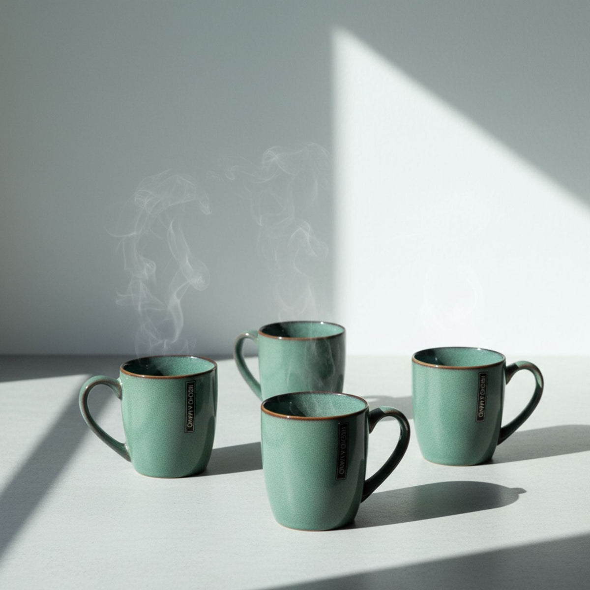 Set 4 Tazas Cerámica Vancouver - Loza granel