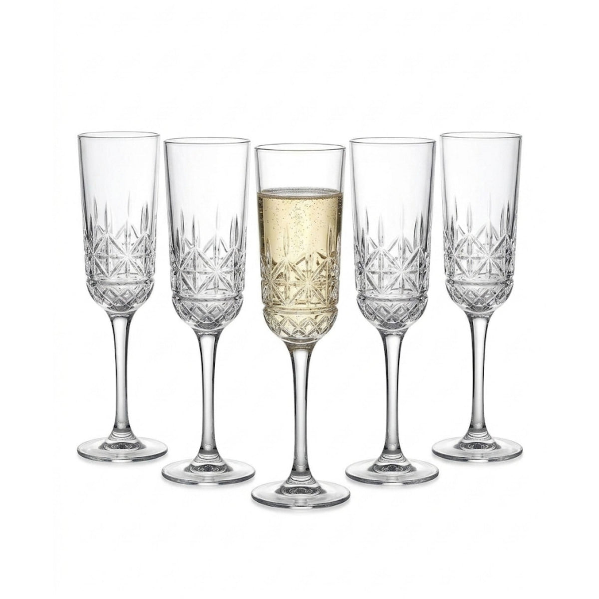 Set 6 Copas Espumante Talladas 180 ml