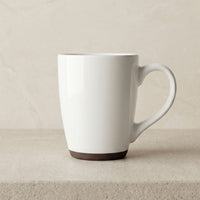 Set 6 Tazas Mug Cerámica Malmo 380 ml — Blanco Moteado Surtido 2 Modelos