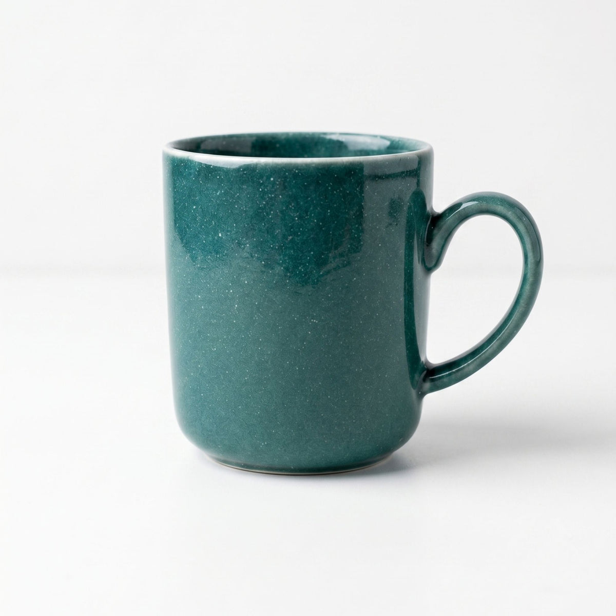 Set 6 Tazas Mug Cerámica Manaos 380 ml — Verde Bosque Esmalte Reactivo
