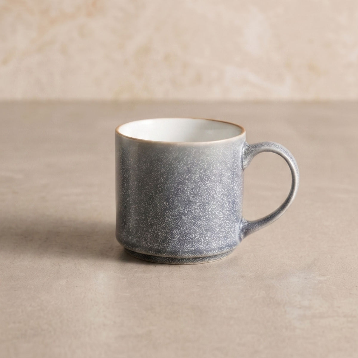 Set 6 Tazas Mug Cerámica Uyuni 500 ml XL — Barril Bicolor Borde Dorado