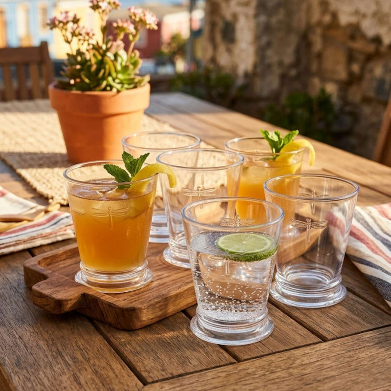 Set 6 Vasos Bajo Libélula 255 ml