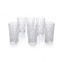 Set 6 Vasos Tallados Alto Highball 360 ml