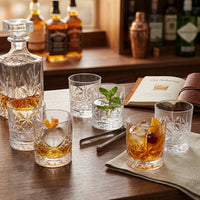 Set 6 Vasos Double Old Fashioned Tallados 377 ml