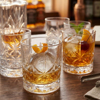 Set 6 Vasos Double Old Fashioned Tallados 377 ml