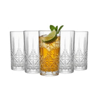 Set 4 Vasos Tallados Longdrink 500 ml