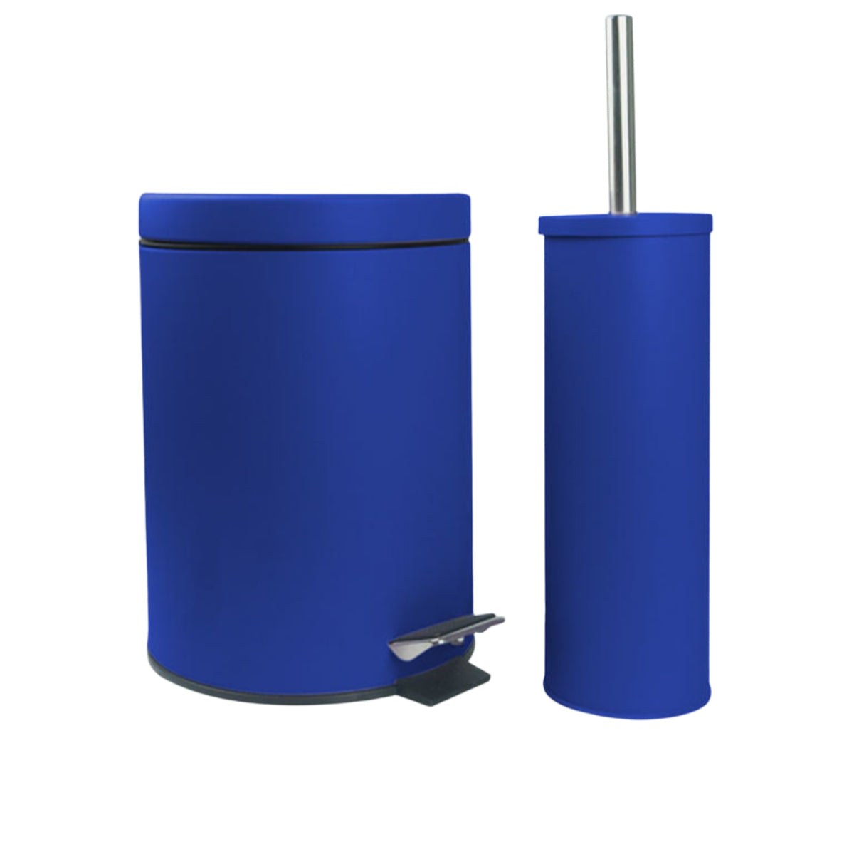 Set Basurero 5 LT + Cepillo Limpiador WC Azul