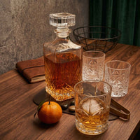 Set Botella 1Lt y 4 Vasos Whisky 325 ml