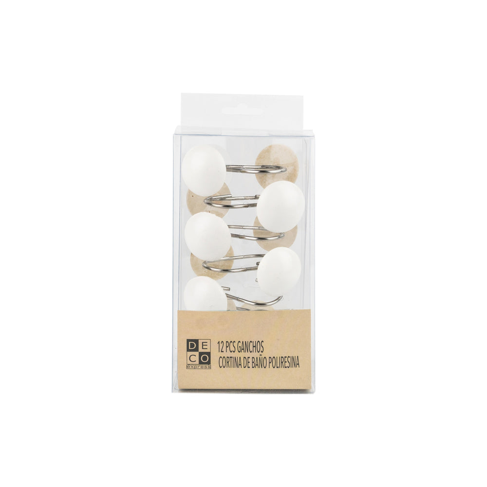 Set Ganchos Poliresina Blanco