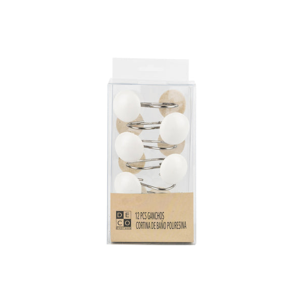 Set Ganchos Poliresina Blanco - Decoexpress