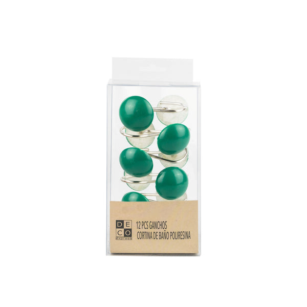 Set Ganchos Poliresina Verde - Decoexpress