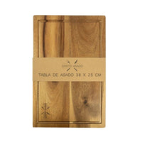 Set Parrillero Tabla + 8 Cubiertos Santo Asado Para Parrilla