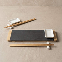 Set Sushi para 2 Personas en Tabla Bamboo y Palillos