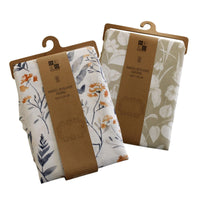 Set 2 Manteles Antimanchas Floral y Natural