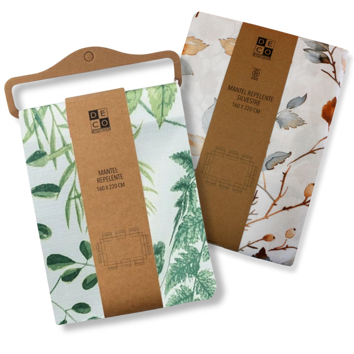 Set 2 Manteles Antimanchas Silvestre y Botanico 130x180 cm