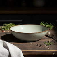 Set 4 Bowls Soperos Cerámica Borde Beige - Loza granel