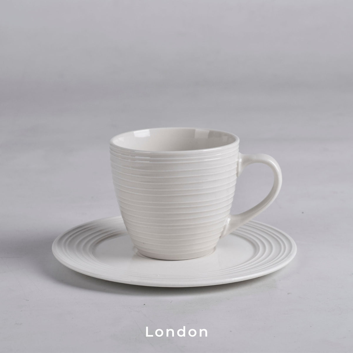 Juego de Té o Café de Porcelana 6 Tazas y 6 Platos 210 ml