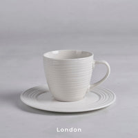 Juego de Té o Café de Porcelana 6 Tazas y 6 Platos 210 ml