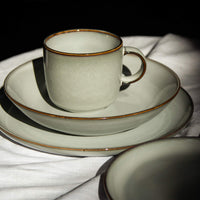 Set 4 Bowls Soperos Cerámica Borde Beige - Loza granel