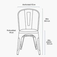 Silla Metálica Tolix Blanca
