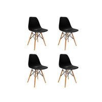 Pack 4 Sillas Eames Negro