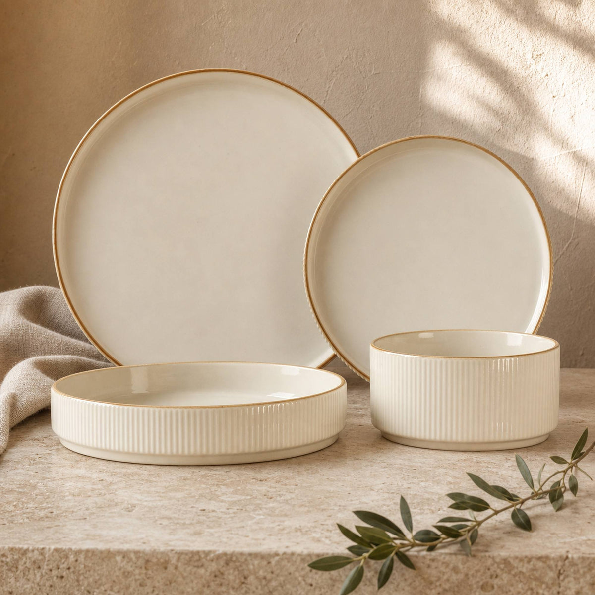 Set Vajilla Siracusa 24 Piezas Cerámica