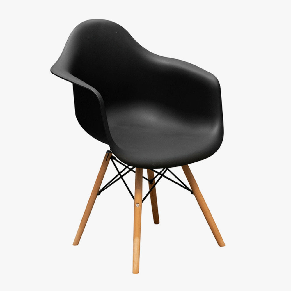 Silla de comedor Eames Negra