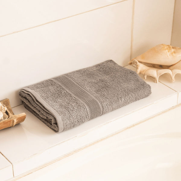 Toalla de mano - 100% Algodon 550grs 45x90cm Ultra absorbente Gris - Decoexpress