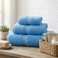 Sabana de baño - 100% Algodon 550grs 90x150cm Ultra absorbente Celeste