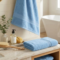 Sabana de baño - 100% Algodon 550grs 90x150cm Ultra absorbente Celeste