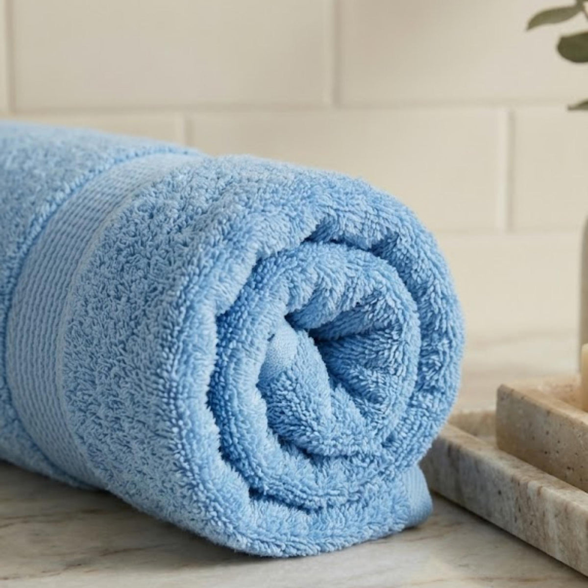 Sabana de baño - 100% Algodon 550grs 90x150cm Ultra absorbente Celeste