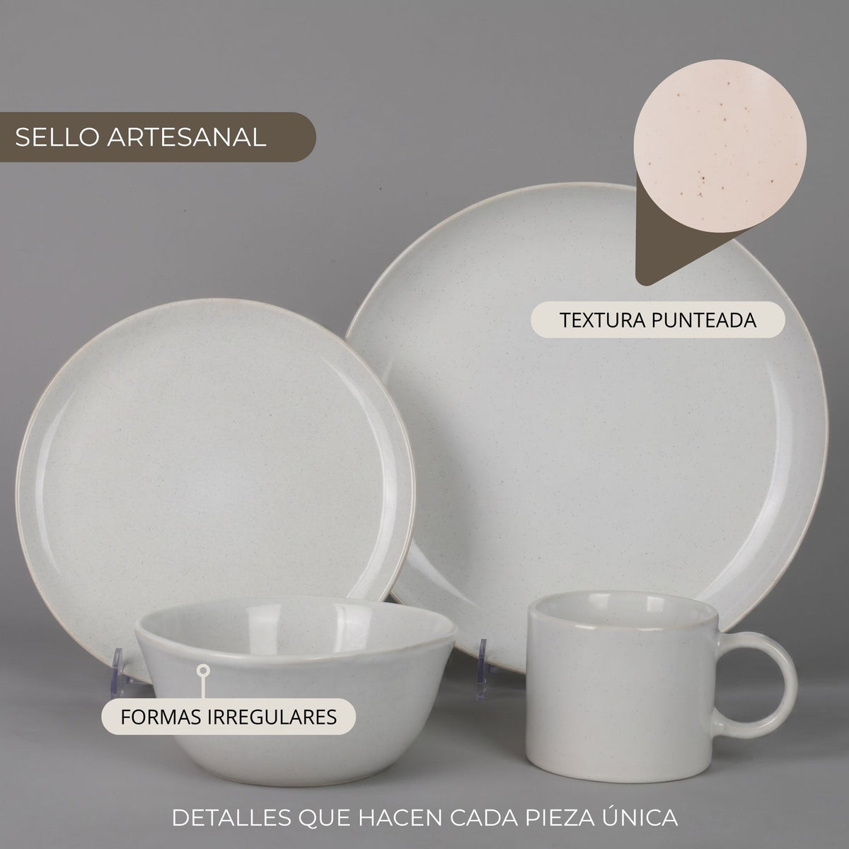Vajilla Cerámica Tromso 16 Piezas para 4 Personas