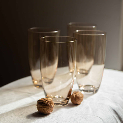 Set 6 Vasos Gota alto ambar - Decoexpress