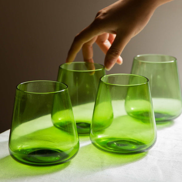 Set 6 Vasos Valeria verde - Decoexpress