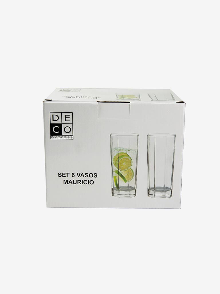 Set 6 Vasos Mauricio 245 Ml