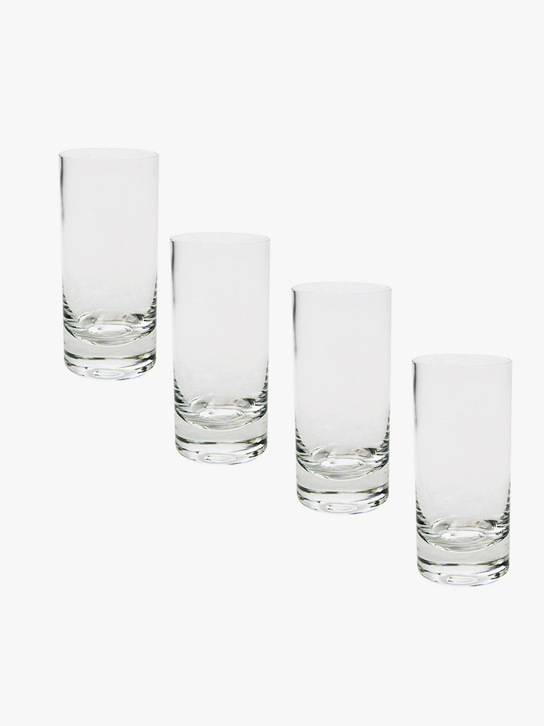 Set 4 Vasos Venecia Alto Transparentes