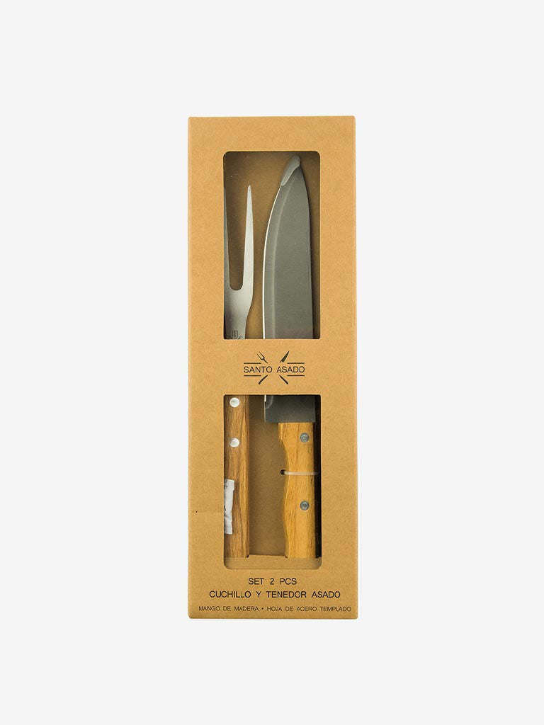 Set 2 Pcs Cuchillo Y Tenedor Asado Lyn