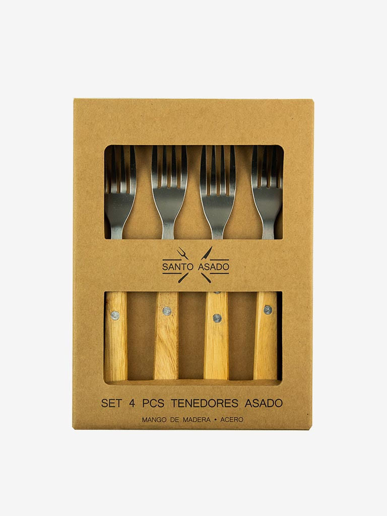 Set 4 Pcs Tenedores Asado Lyn