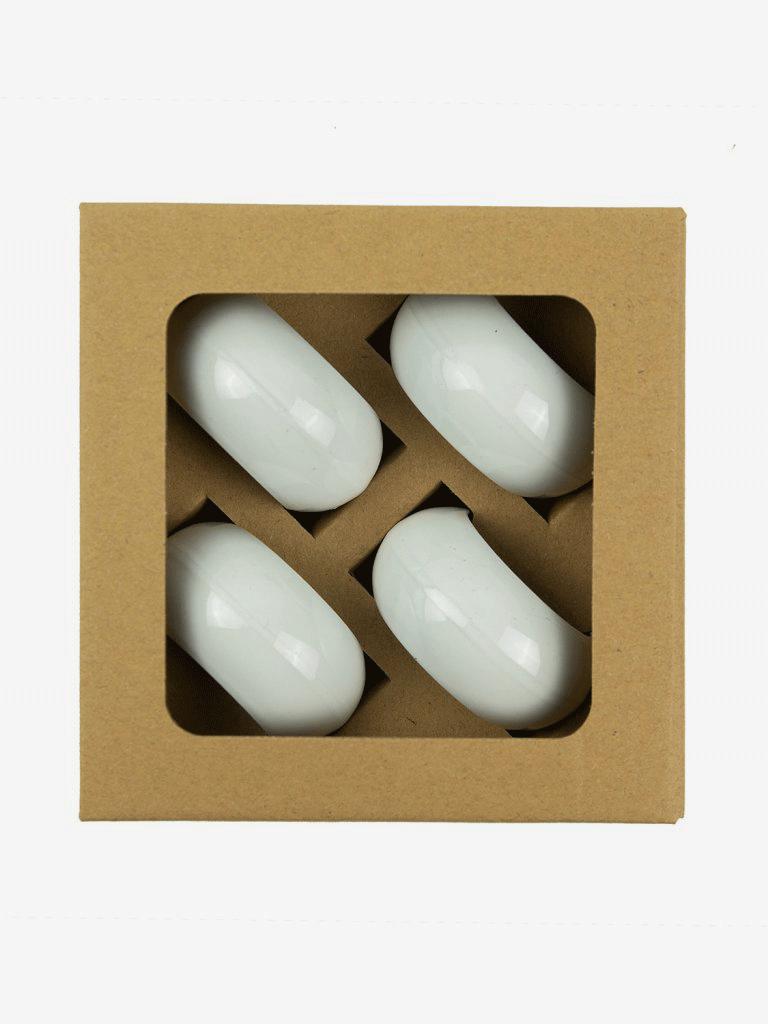 Set 4 Argollas Servilletas Blanco