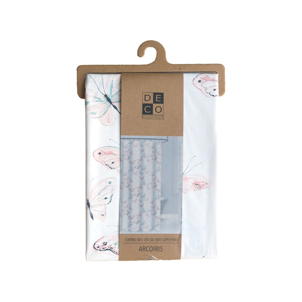 Cortina baño PEVA Arcoíris Impermeable 180x180 Cms - Decoexpress