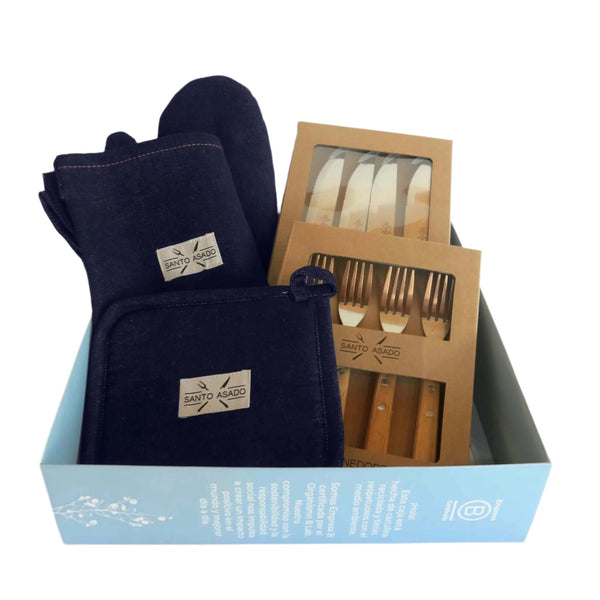Pack Parrillero Azul - Decoexpress
