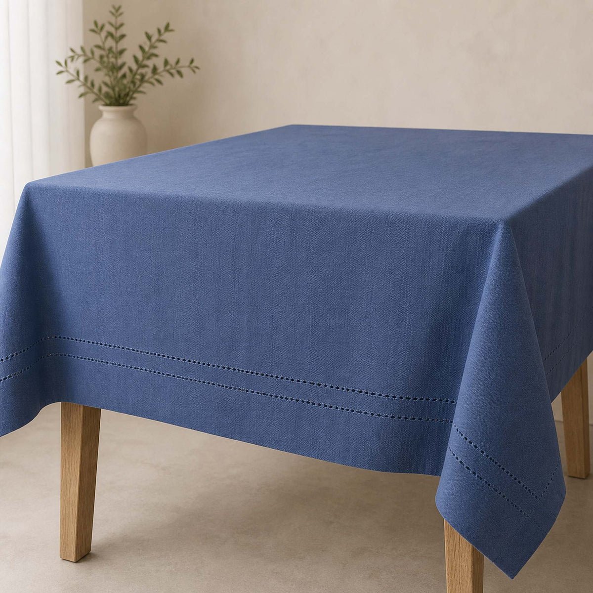 Mantel Picot Azul 160x230 cm - Decoexpress
