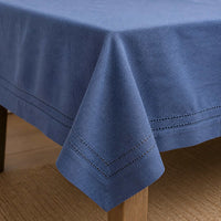 Mantel Picot Azul 160x230 cm esquina - Decoexpress