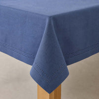 Mantel Picot Azul 180x280 cm esquina - Decoexpress