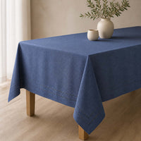 Mantel Picot Azul 180x350 cm - Decoexpress