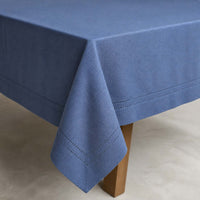 Mantel Picot Azul 180x350 cm esquina - Decoexpress